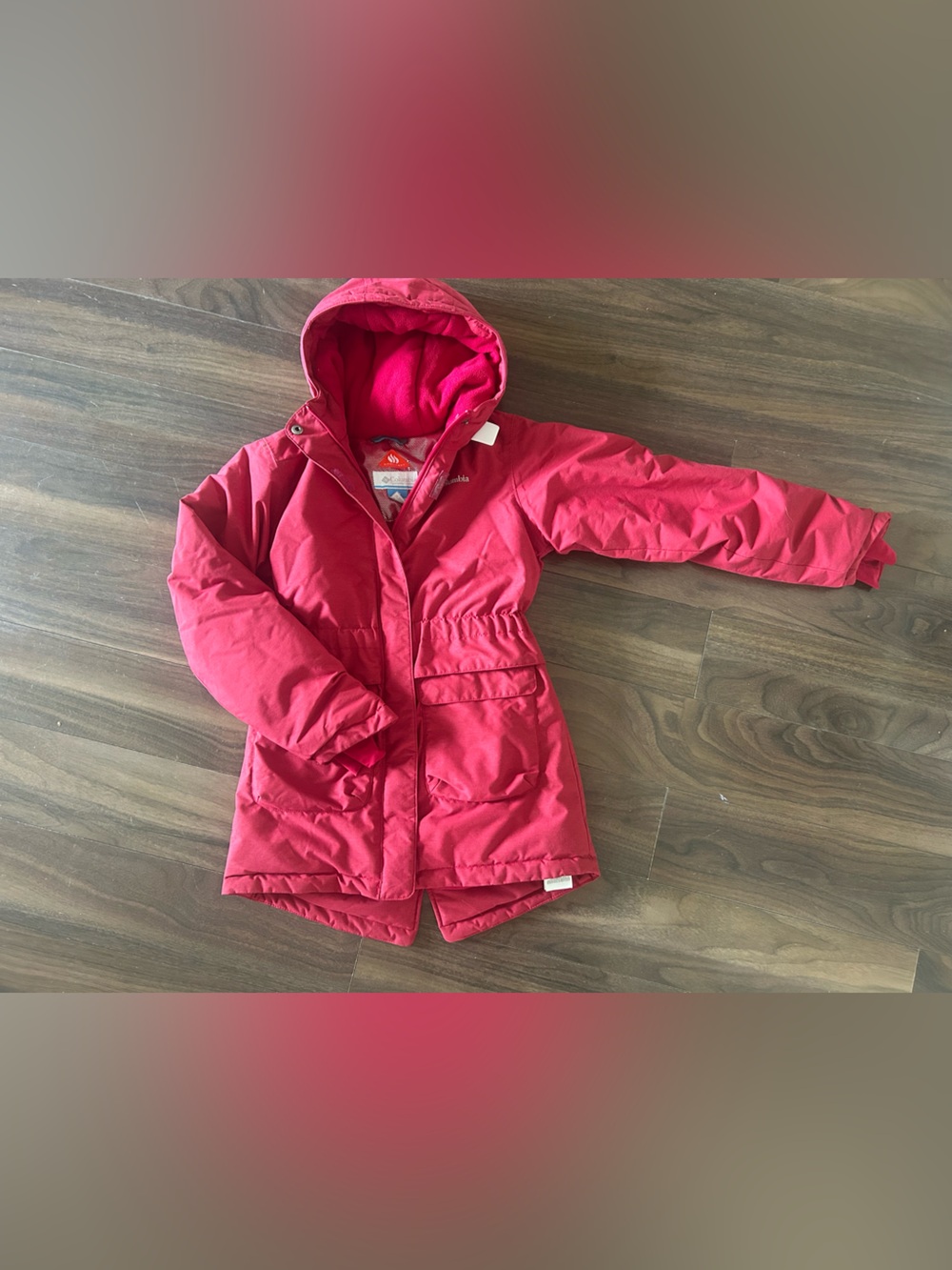 Columbia Girls Red Hooded Puffer Coat